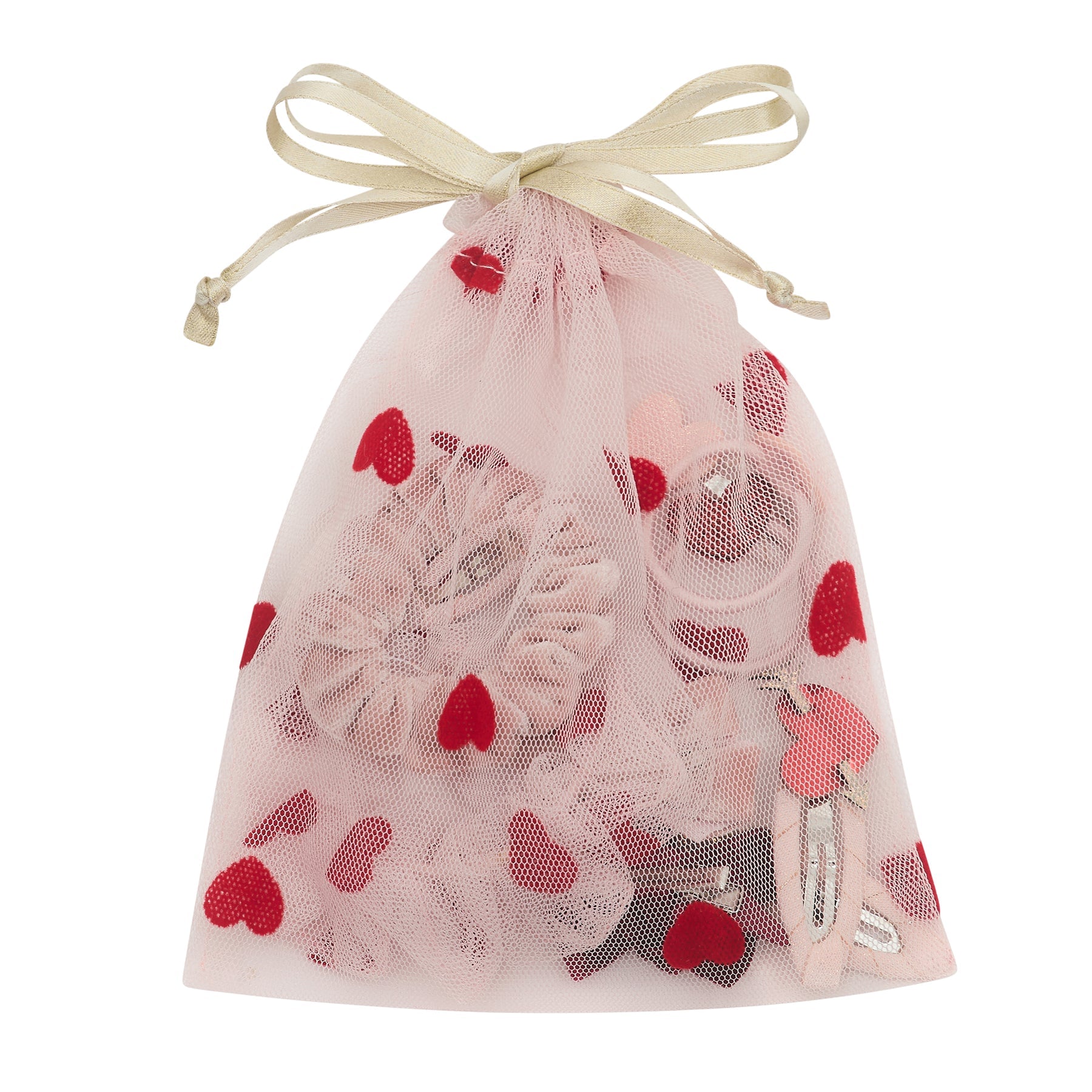 Set accessori capelli bambina Mimi & Lula Heart Pouch con mollette, scrunchies ed elastici