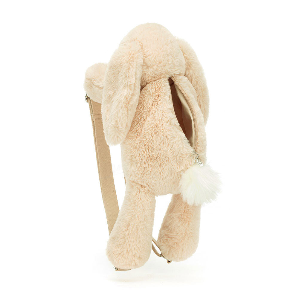 Jellycat Smudge Rabbit Backpack - Zaino Coniglio color avena - Apple Pie