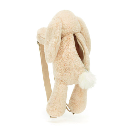Jellycat Smudge Rabbit Backpack - Zaino Coniglio color avena - Apple Pie