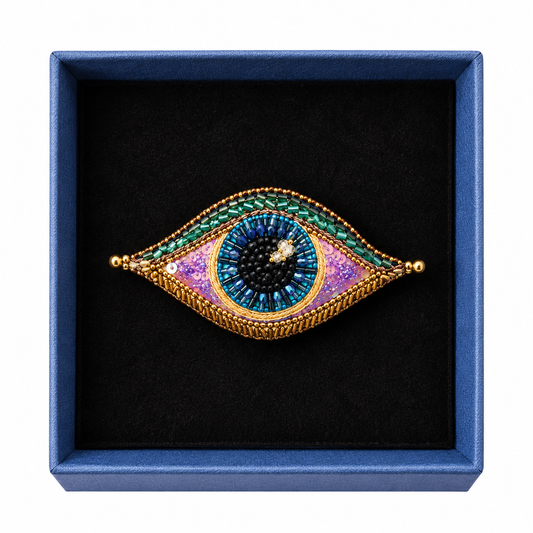Trovelore – Spilla Starry Eye | Occhio Ricamato a Mano