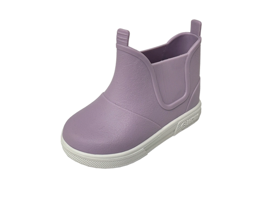 Stivaletti Boatilus Baby Beatly lilla e bianco per bambini, eco-friendly