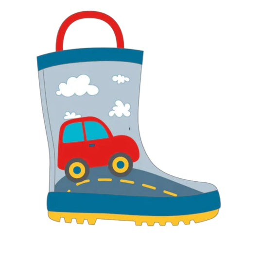 Stivaletti Antipioggia Mr Tiggle Rain Boot "RED CAR" - Impermeabili per Bambini