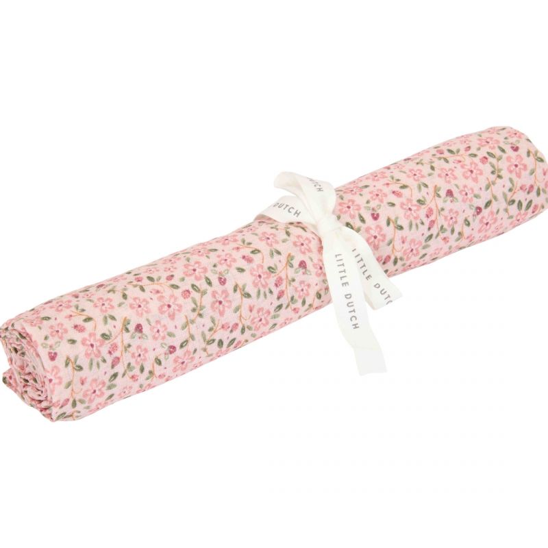 Little Dutch Swaddle in Mussola 120 x 120 cm - Fairy Floral - Apple Pie