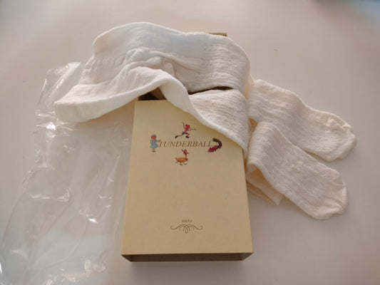 Tunderball Collant Neonato Bambina Bianco Naturale