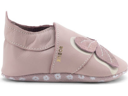 Bobux Soft Sole Glitter Wings Blossom – Babbucce in Pelle per Neonati e Primi Passi
