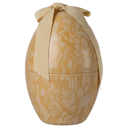 Uovo di Pasqua Maileg medio giallo in metallo con fiocco decorativo