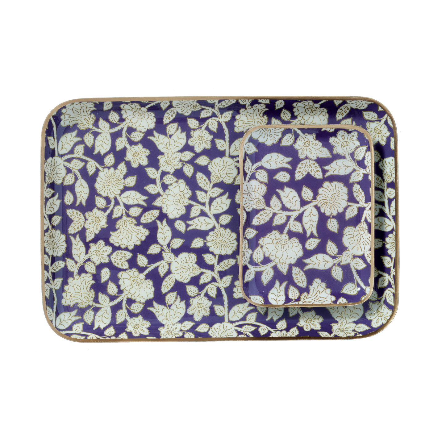 Vassoio grande boho chic 30,5x21,2 cm Bonheur du Jour Jaya Violine