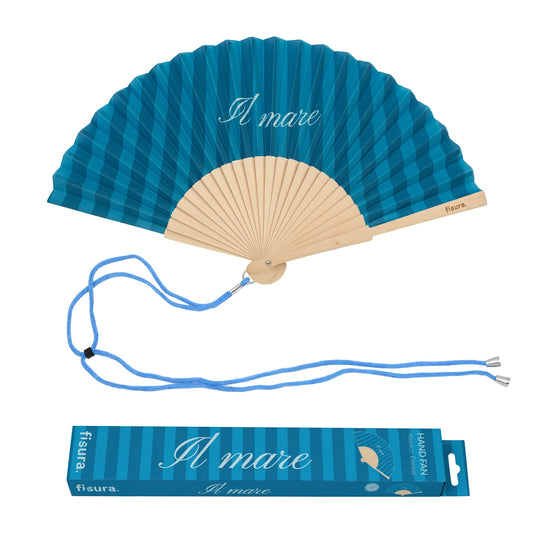 ventaglio estate il mare in legno e tessuto idea regalo estiva