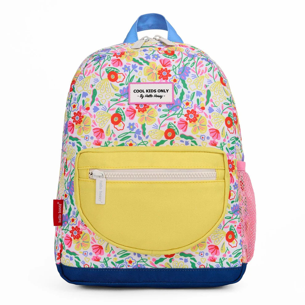 Zaino Hello Hossy Garden Party per bambini, impermeabile e disponibile in due taglie