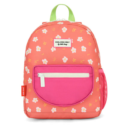 Zaino bambino Hello Hossy Peachy Bloom con fantasia floreale rosa disponibile nelle misure 2-5 anni e 6+ anni.