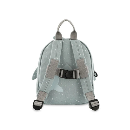 Retro dello zaino Trixie Mr. Squalo con spallacci regolabili e cintura in vita per bambini