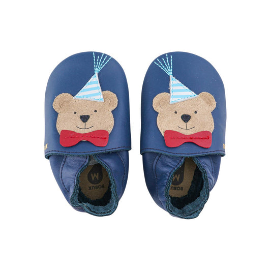 Babbucce Soft Sole - Party Bear - Orso Blu - Apple Pie