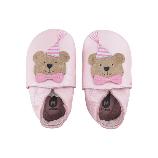 Babbucce Soft Sole - Party Bear - Orso Rosa - Apple Pie