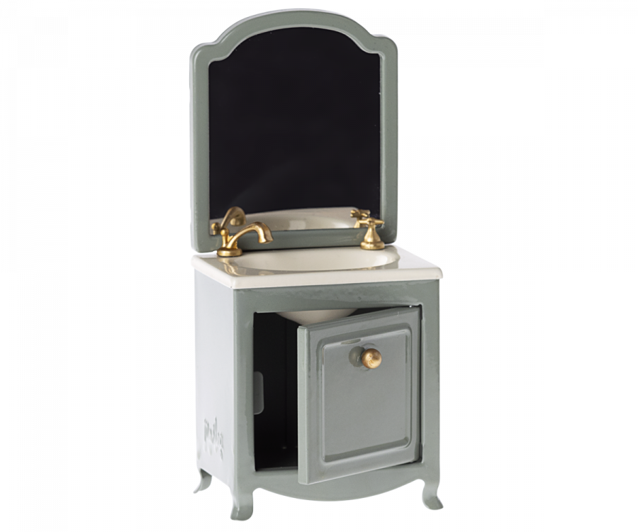 Maileg Mobile bagno con specchio - Verde Menta polvere - Apple Pie