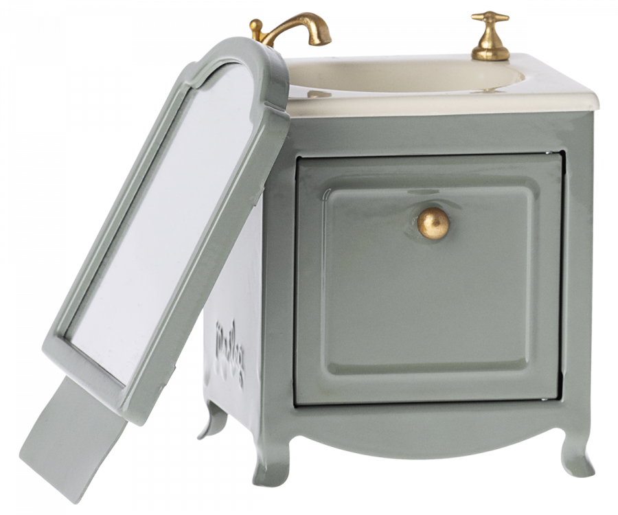 Maileg Mobile bagno con specchio - Verde Menta polvere - Apple Pie