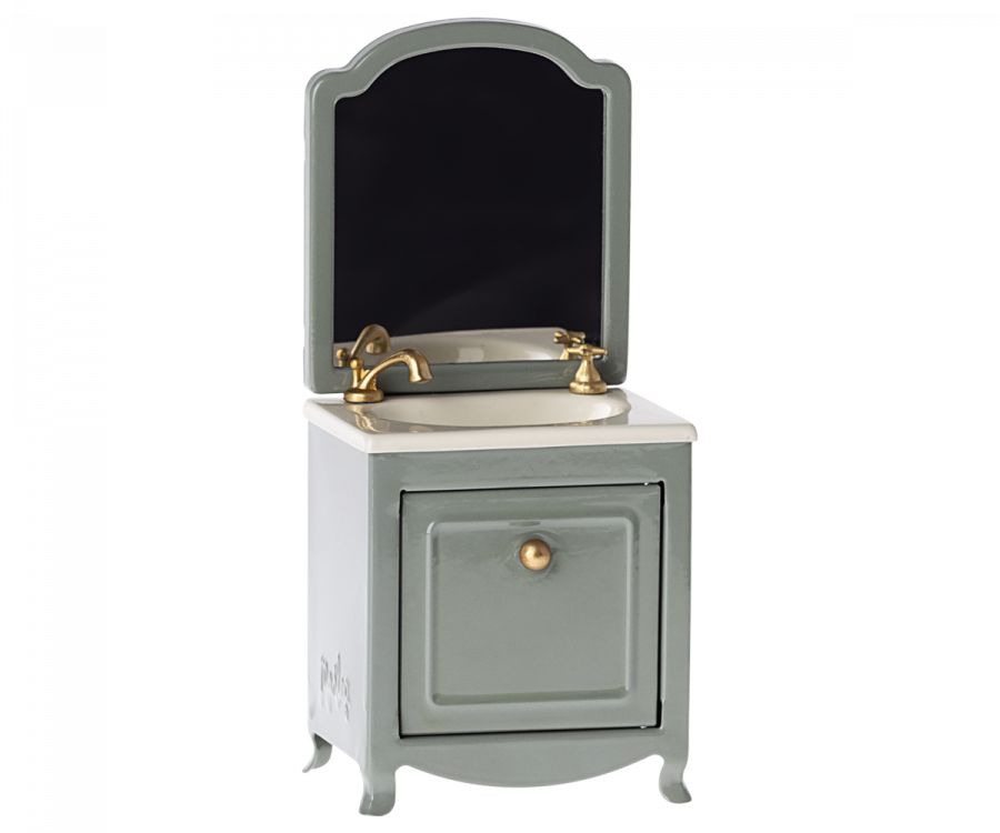 Maileg Mobile bagno con specchio - Verde Menta polvere - Apple Pie