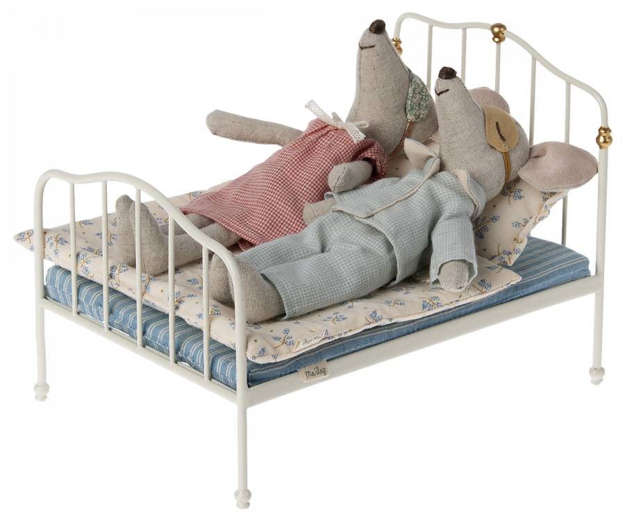 Maileg Letto tessili azzurri - Off White - Apple Pie