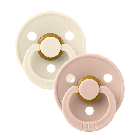 Set di 2 Ciucci Bibs Symmetrical - Colour Pacifier - Avorio e Rosa Cipria - Apple Pie