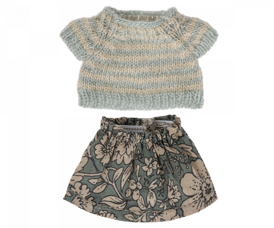 Maglione a maglia e pantaloni per il topo sorella maggiore - Apple Pie