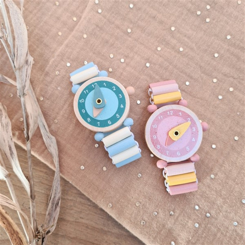 Orologio Gioco in legno - Rosa - Apple Pie