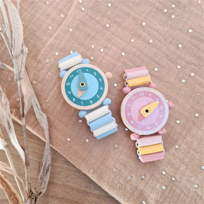 Orologio Gioco in legno - Rosa - Apple Pie
