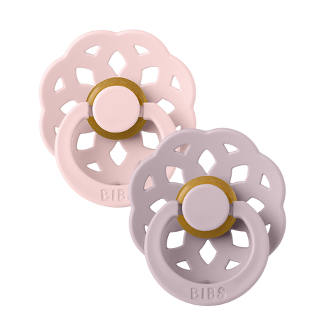 Set di 2 Ciucci Bibs Round - Boheme Pacifier - Blossom e Lilla - Apple Pie