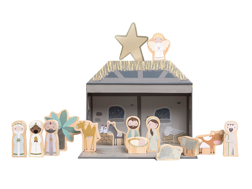 Presepe in legno con valigetta - Apple Pie