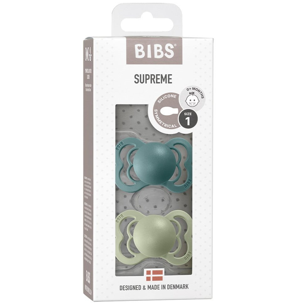 Set di 2 Ciucci Bibs - Supreme Collection - Island Sea e Sage - Apple Pie
