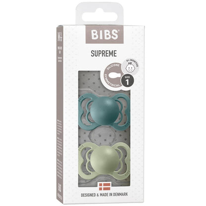 Set di 2 Ciucci Bibs - Supreme Collection - Island Sea e Sage - Apple Pie