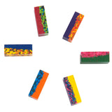 6 Pastelli a Cera Multicolore Effetto Pietra - Per i piccoli artisti - Apple Pie