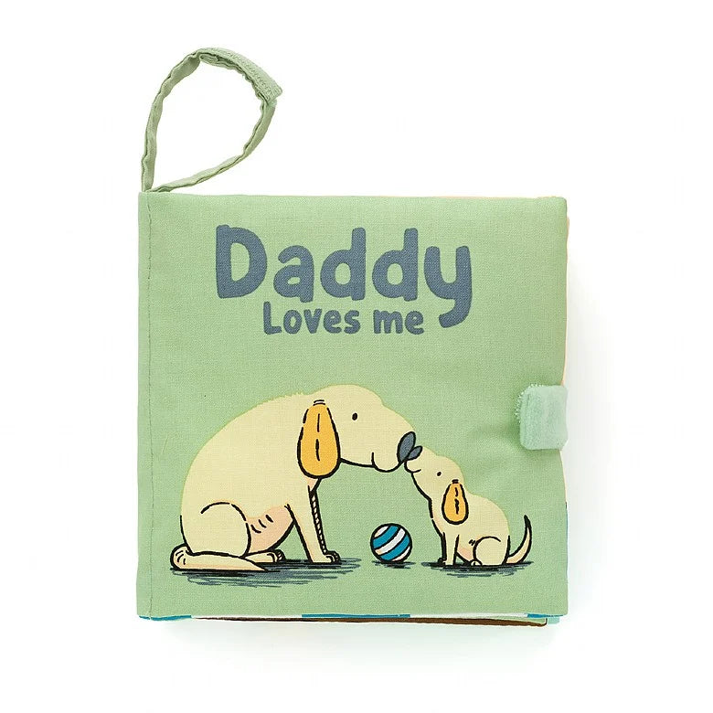 Jellycat Libro di stoffa Jellycat "Daddy Loves Me" - Apple Pie