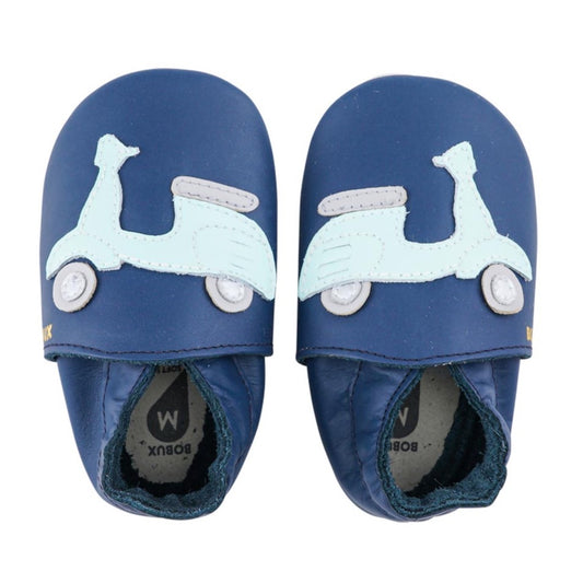 Bobux Babbucce Soft Sole - Scooter Azzurro - Apple Pie