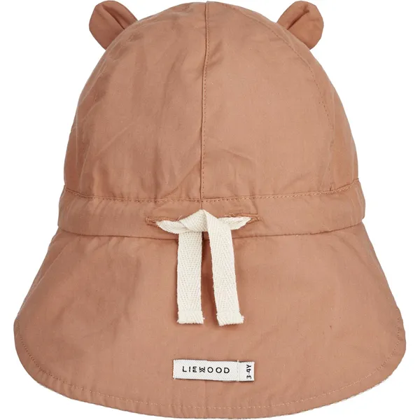 Cappellino Estivo Reversibile Liewood Seersucker Gorm - Righe Tuscany Rose - Apple Pie
