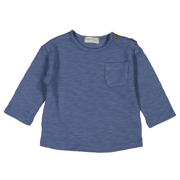 T-Shirt in cotone con tasca - Ink Blue - ULTIMO PEZZO 18-24 MESI - Apple Pie