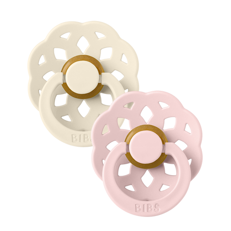 Set di 2 Ciucci Bibs Round - Boheme Pacifier - Avorio e Blossom - Apple Pie