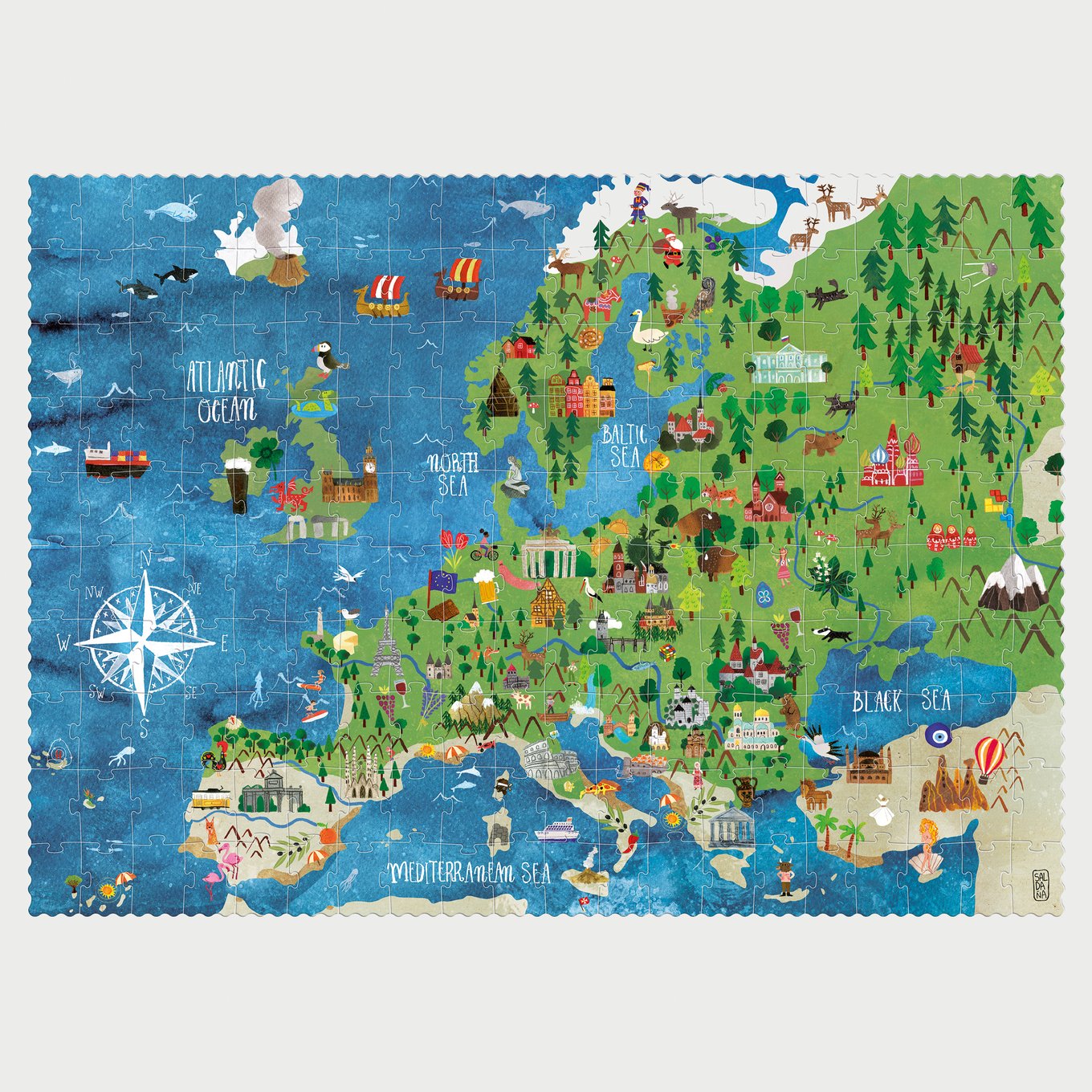 Puzzle Discover Europe - Viaggiare e imparare - Apple Pie