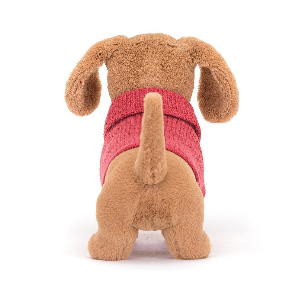 Peluche Bassotto con il Maglione Rosa - Apple Pie