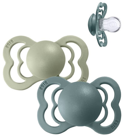 Set di 2 Ciucci Bibs - Supreme Collection - Island Sea e Sage - Apple Pie