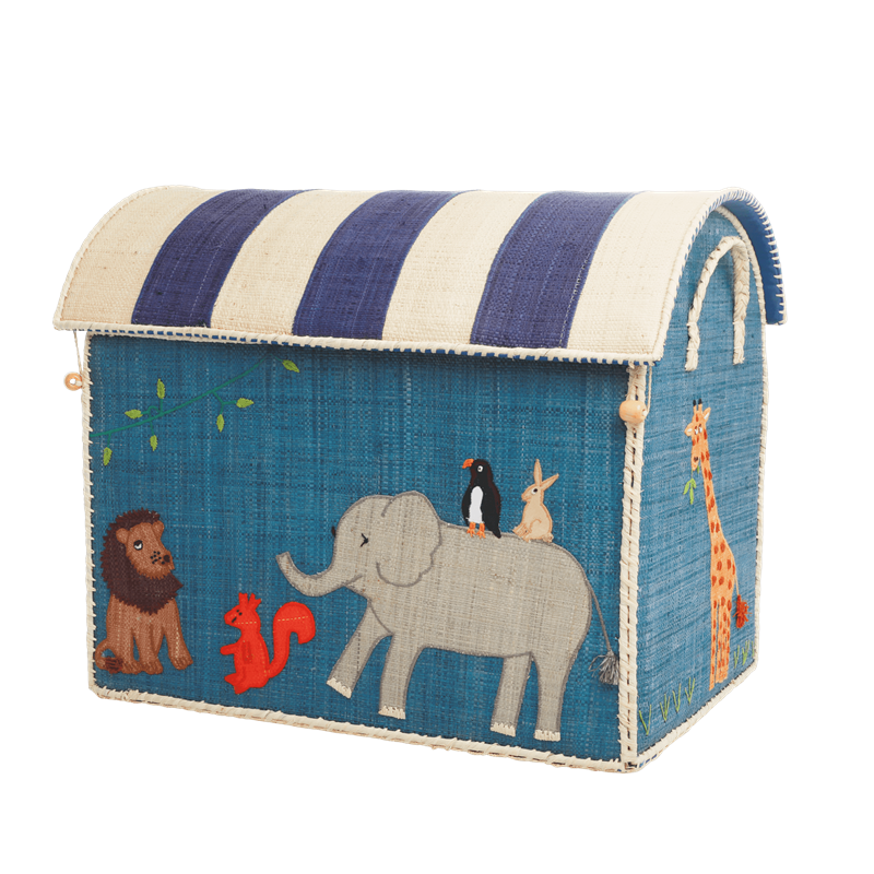 Cesto Giochi in Rafia Animali - Grande - Apple Pie