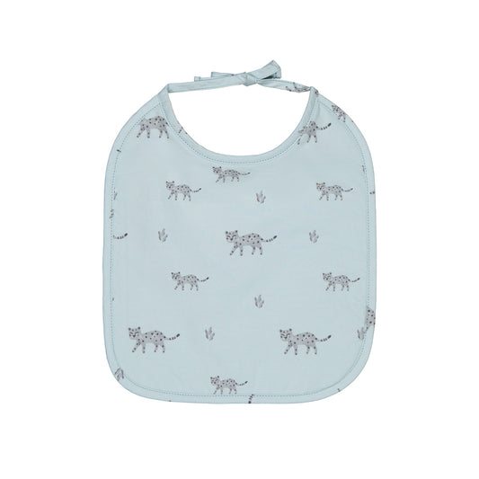 Bavaglino con stampa leopardo azzurro - Apple Pie