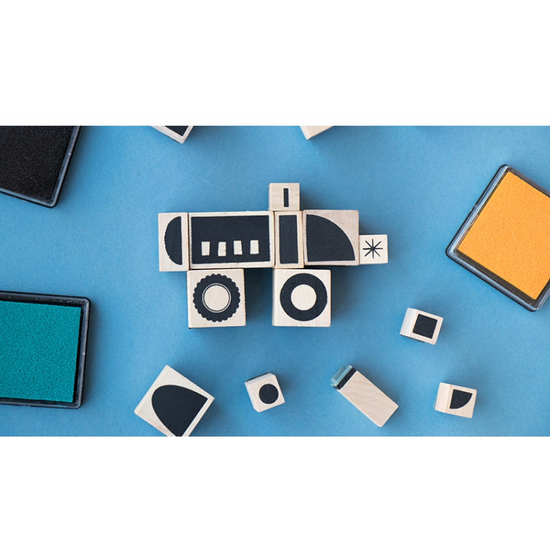 Set di Timbri in legno - Bam! Create Your Transports! - Apple Pie