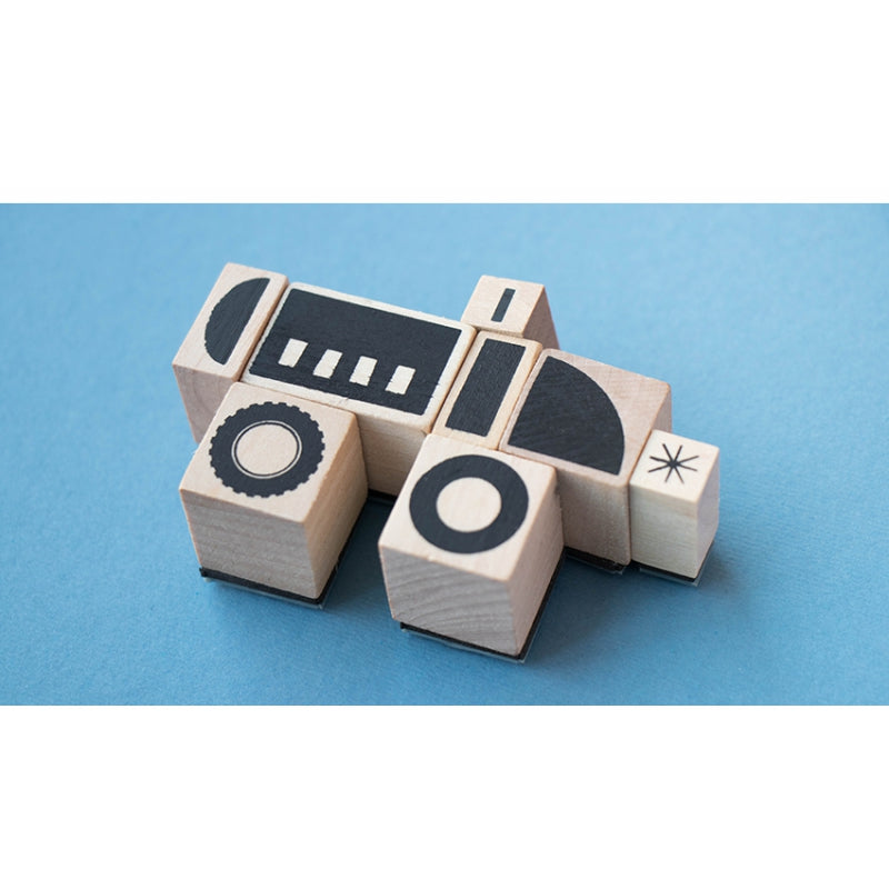 Set di Timbri in legno - Bam! Create Your Transports! - Apple Pie