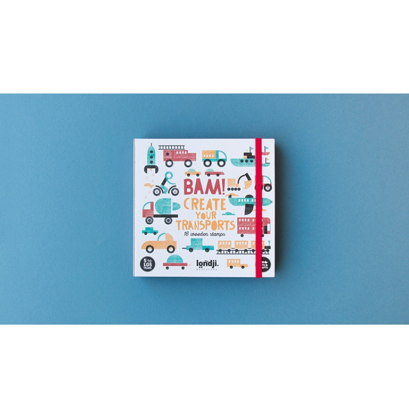 Set di Timbri in legno - Bam! Create Your Transports! - Apple Pie