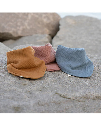 Bavaglino a Bandana Petrolio - 100% Cotone Biologico - Apple Pie