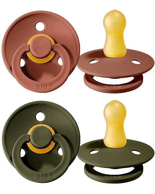 Set di 2 Ciucci Bibs - Ergonomia e design - Woodchuck e Verde Oliva - Apple Pie