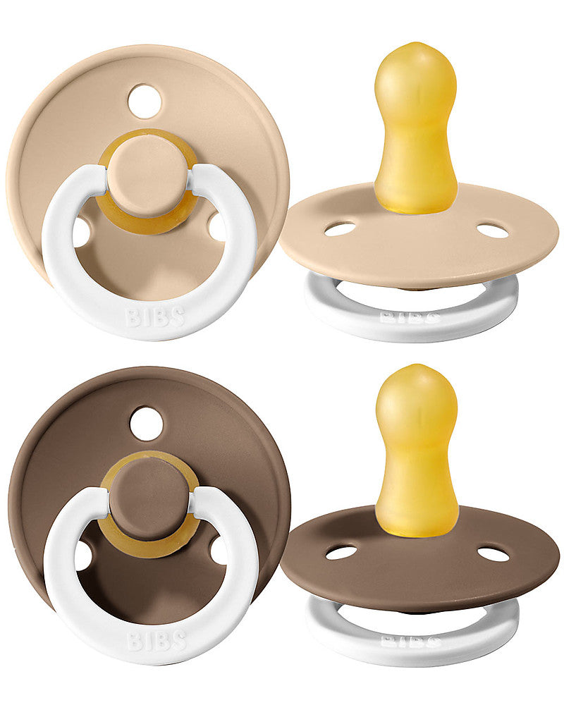 Set di 2 Ciucci Bibs Notte - Colour Pacifier - Nocciola e Vaniglia - Apple Pie