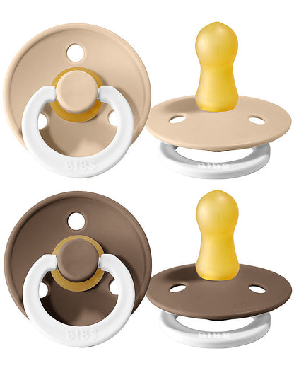 Set di 2 Ciucci Bibs Notte - Colour Pacifier - Nocciola e Vaniglia - Apple Pie