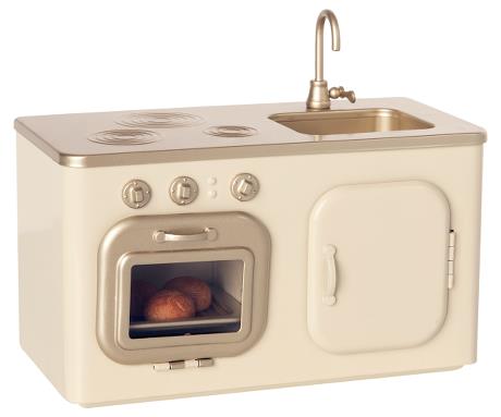 Cucina in miniatura Maileg con forno apribile e 3 panini