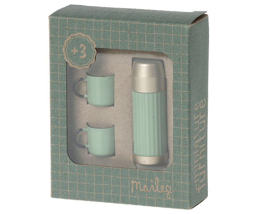 Maileg Thermos e Tazze per Topini - Menta - Apple Pie