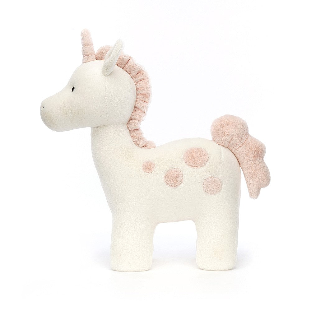 Peluche Jellycat Big Spottie Unicorn vista laterale